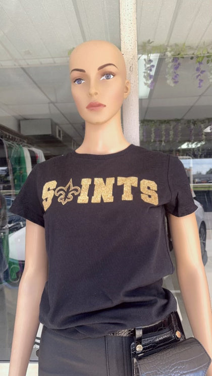 Saints Top Black