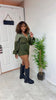 Hint of fall romper (Green)