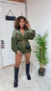 Hint of fall romper (Green)