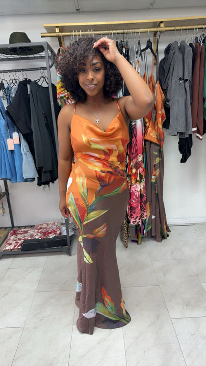 Deep Aura Maxi Dress