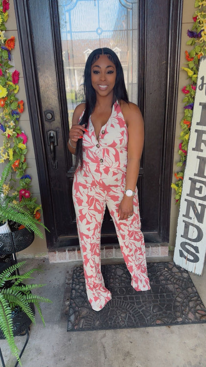 Niecy Pant Set (Coral)