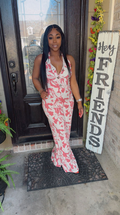 Niecy Pant Set (Coral)
