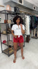 Stripe Shorts ( Burgundy)