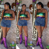 MARDI GRAS TUBE TOP/BOTTOM