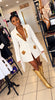 Custom Saint White Blazer With Fringes