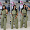 On The Cuff Pant Set (Olive)