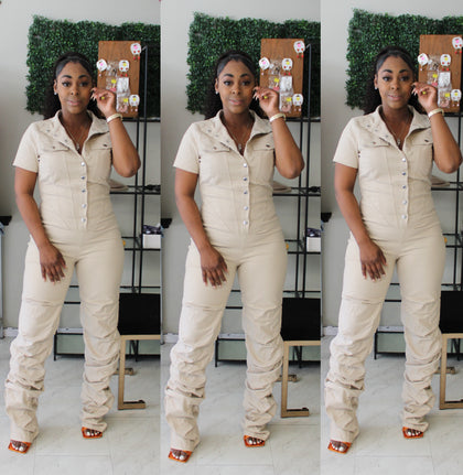 Stack Jumpsuit (Tan)