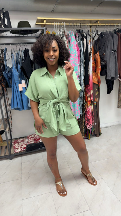 LOUNGE SHORT SET (SAGE)
