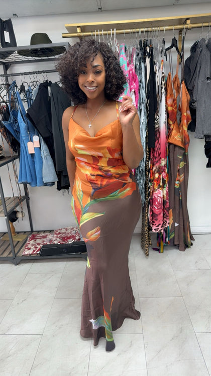 Deep Aura Maxi Dress