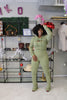 MAKE ME HOTTER JUMPSUIT SET (ARMY)