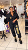 Janice Custom Saints Jumpsuit (Black)