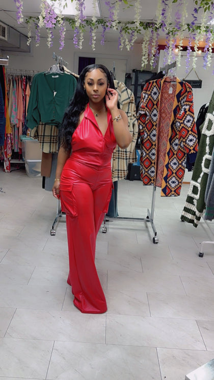 CALLS FOR A DRINK JUMPSUIT (RED)