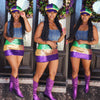 MARDI GRAS TUBE TOP/BOTTOM