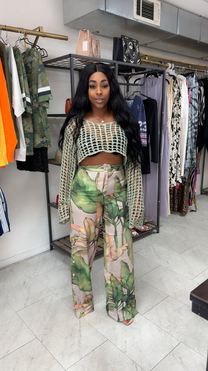 Tina crop top (sage)
